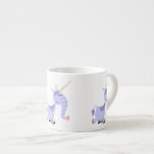 Niedlich Ungewöhnlicher Cartoon Unicorn Espresso T Espressotasse (Vorderseite Rechts)