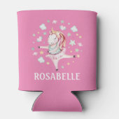Niedlich Unicorn Ballerina Girly PInk Kids' Dosenkühler (Rückseite)