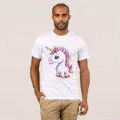 Niedlich Unicorn Cool Rainbow-positiv T-Shirt (Vorne ganz)