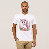 Niedlich Unicorn Cool Rainbow-positiv T-Shirt (Vorne ganz)