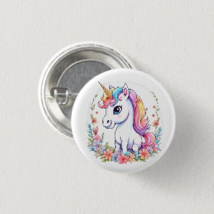 Niedlich Unicorn Cool Unicorn positiv Button