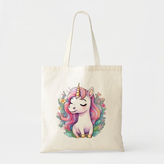 Niedlich Unicorn Cool Unicorn positiv Tragetasche (Vorne)