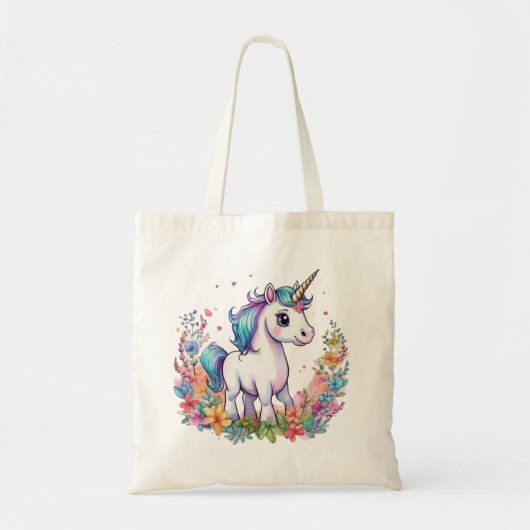 Niedlich Unicorn Cool Unicorn positiv Tragetasche (Vorne)