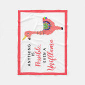 Niedlich Unicorn Flamingo Llama Inspirierend Unifl Fleecedecke (Vorderseite)