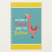 Niedlich Unicorn Flamingo Llama Inspirierend Unifl Planer (Vorderseite)