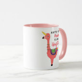 Niedlich Unicorn Flamingo Llama Inspirierend Unifl Tasse (VorderseiteRechts)