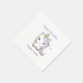 Niedlich Unicorn Geburtstag Napkins Serviette (Ecke)