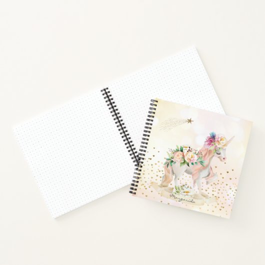 Niedlich Unicorn Girl Sketchbook Notizblock (Innenseite)