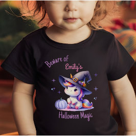 Niedlich Unicorn Girls Halloween Personalisiert Baby T-shirt