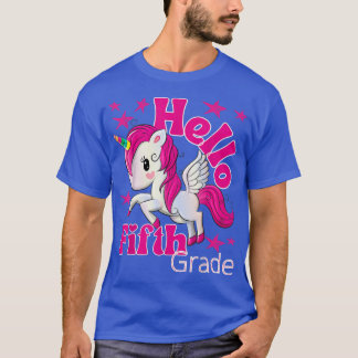 Niedlich Unicorn Hallo 5. Klasse 2022 Zurück zur S T-Shirt