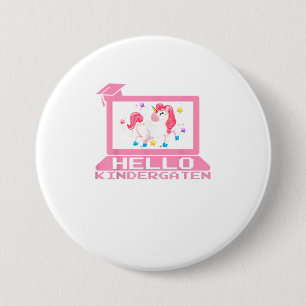 Niedlich Unicorn Hello Virtual Kindergarten Teac Button