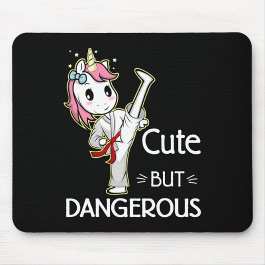 Niedlich Unicorn Karate Taekwondo Mousepad (Vorne)