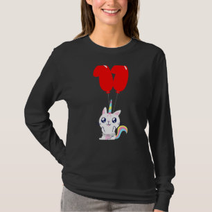 Niedlich Unicorn Katze 11. Geburtstag Kinder Ballo T-Shirt