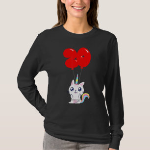 Niedlich Unicorn Katze 20. Geburtstag Kinder Ballo T-Shirt