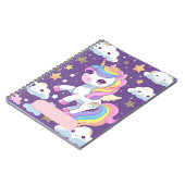 Niedlich Unicorn-Notebook - bearbeitbarer Name Notizblock (Linke Seite)