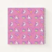 Niedlich Unicorn Personalisiert Girl Sketchbook No Notizblock (Rückseite)