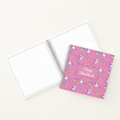 Niedlich Unicorn Personalisiert Girl Sketchbook No Notizblock (Innenseite)