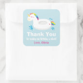 Niedlich Unicorn Pool Floating Vielen Dank Sticker (Tasche)