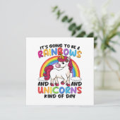 Niedlich Unicorn Rainbow Funny (Stehend Vorderseite)