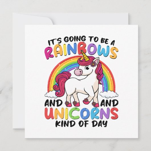 Niedlich Unicorn Rainbow Funny (Vorderseite)