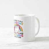Niedlich Unicorn Rainbow Funny Kaffeetasse (VorderseiteRechts)