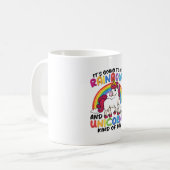 Niedlich Unicorn Rainbow Funny Kaffeetasse (Vorderseite Links)