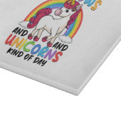 Niedlich Unicorn Rainbow Funny Schneidebrett (Ecke)