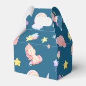 Niedlich Unicorn Rainbow Herzballon Sternmuster Geschenkschachtel (Vorderseite)