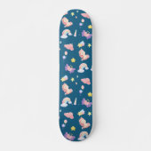 Niedlich Unicorn Rainbow Herzballon Sternmuster Skateboard (Vorne)