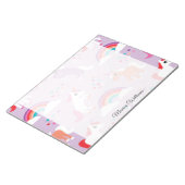 Niedlich Unicorn Rainbow Lila Notizblock (angewinkelt)