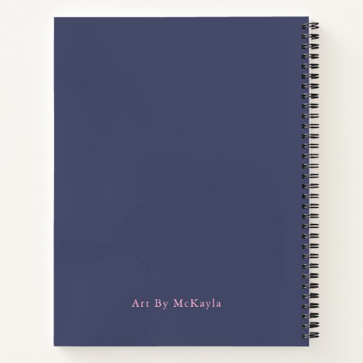 Niedlich Unicorn Rainbow Sketchbook Notizblock (Rückseite)