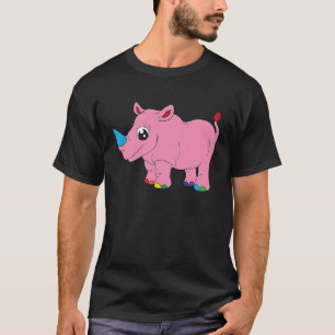 Niedlich Unicorn Rhino Rainbow Anti Poaching T-Shirt