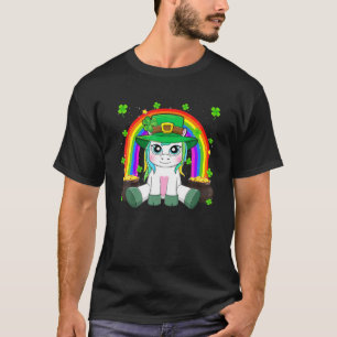 Niedlich Unicorn St Patricks Day Kleeblatts Irisch T-Shirt