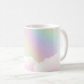 Niedlich Unicorn und Rainbow Pastel Holographisch Kaffeetasse (VorderseiteRechts)