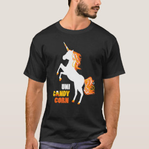 Niedlich Unicorn Uni Candy Mais Halloween Magische T-Shirt