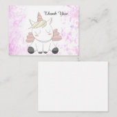 Niedlich Unicorn Vielen Dank Karten (Vorne/Hinten)