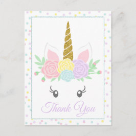 Niedlich Unicorn Vielen Dank Kartenpostkarten Postkarte