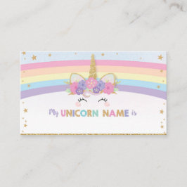 Niedlich Unicorn Was ist Ihre Unicorn Name Game Ca Begleitkarte