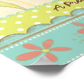 Niedlich Unisex Baby Birth Date Elephant Kinderzim Poster (Ecke)