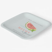 Niedlich unser kleines Melon Blau jedes Alter Gebu Pappteller (Gewinkelt)