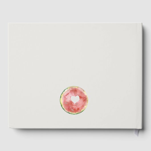 Niedlich unser kleines Melon Rot Grün jedes Alter Gästebuch (Rückseite)