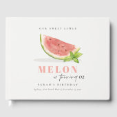 Niedlich unser kleines Melon Rot Grün jedes Alter Gästebuch (Vorderseite)