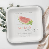 Niedlich unser kleines Melon Rot Grün jedes Alter  Pappteller