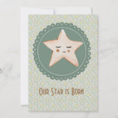 Niedlich Unser Stern ist ein Geborener Junge oder Ankündigung (Vorderseite)