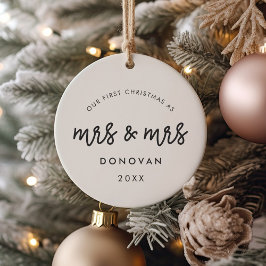 Niedlich Unsere ersten Weihnachten als Frau und Fr Keramik Ornament