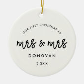 Niedlich Unsere ersten Weihnachten als Frau und Fr Keramik Ornament (Vorne)