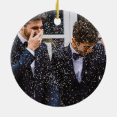 Niedlich Unsere ersten Weihnachten als Mr. & Mr. W Keramik Ornament (Hinten)