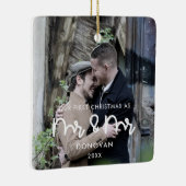 Niedlich Unsere ersten Weihnachten als Mr. & Mr. W Keramikornament (Rechts)