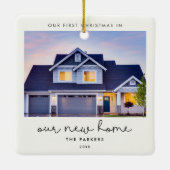 Niedlich Unsere ersten Weihnachten auf unserer neu Keramikornament (Rückseite)