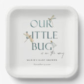 Niedlich unsere kleine Bug Blue Dragonfly Babydusc Pappteller (Vorderseite)